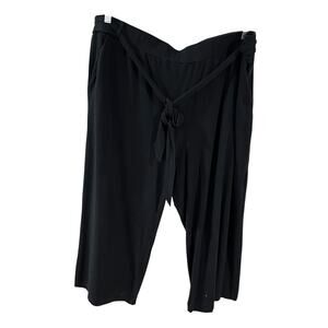 Anybody Elastic Waist Front Tie Relaxed Cropped Pants Size 2X Cotton Modal